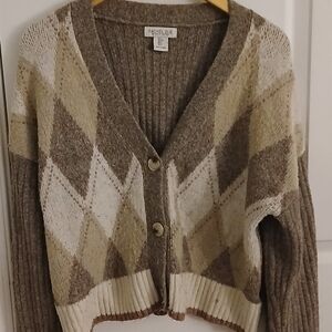 Rachel Zoe Argyle Cardigan Size S